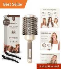 Golden Round Hair Brush - 2.1 Inch Ceramic & Ionic Tech for Effortless Styling