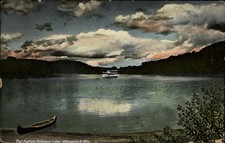 Steamboat Evelyn ~ Schoon Lake Adirondack Mountains New York ~ 1910 postcard