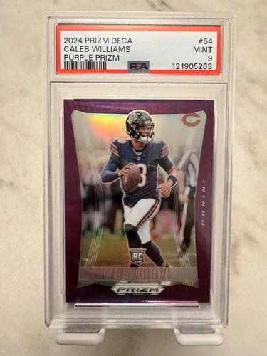 2024 Panini Prizm Deca Caleb Williams ROOKIE Purple Prizm /99 (RC) PSA 9 - BEARS