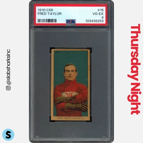 1910 IMPERIAL TOBACCO C56 #15 FRED TAYLOR RC ROOKIE PSA 4