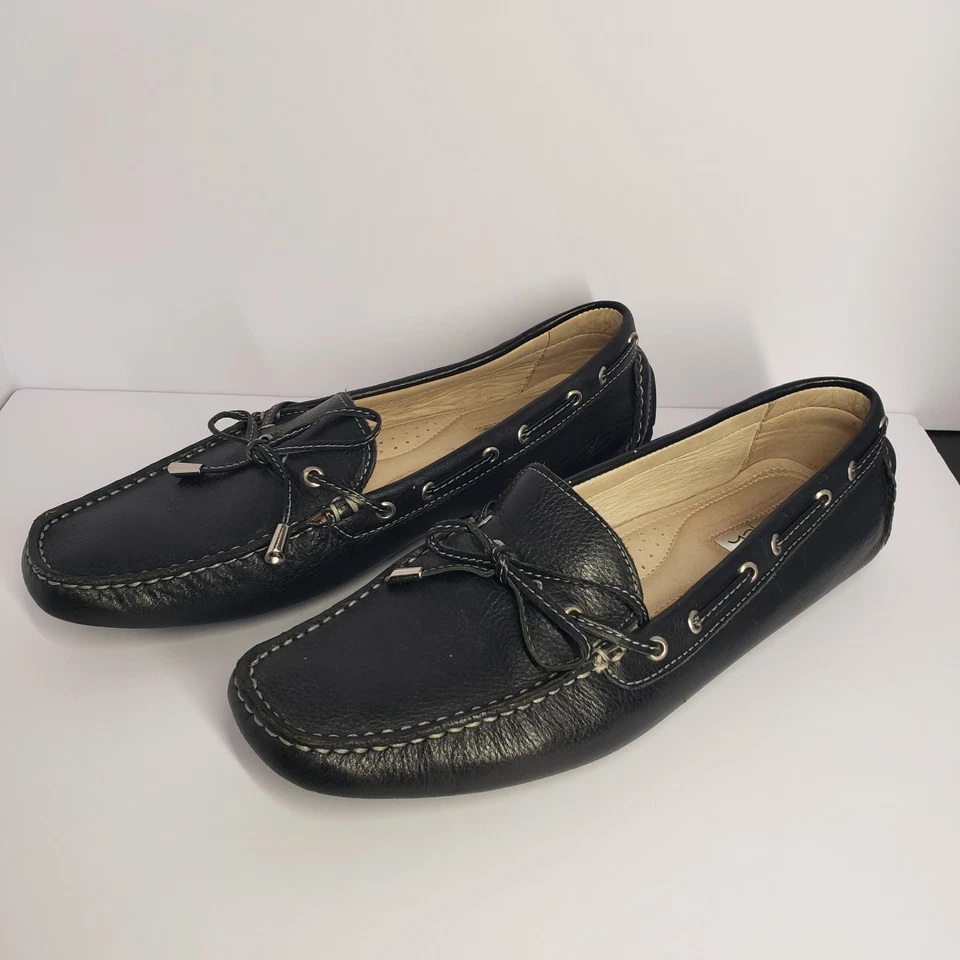 Галогенные женские мокасины для вождения мокасины черные мягкие кожа 9 М сделано в Бразилии - Изображение 2 из 4