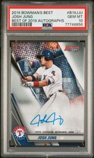 2019 Bowman's Best Josh Jung #B19-JJU Best of 2019 On-Card AUTO PSA 10