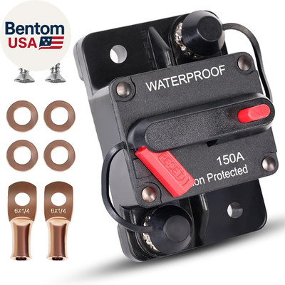 150 Amp Circuit Breaker with Manual Reset for Car Marine Trolling Motors Boat AT