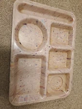 Vintage Texas Ware Melamine School Cafeteria Lunch Tray Confetti pattern 14 x 10