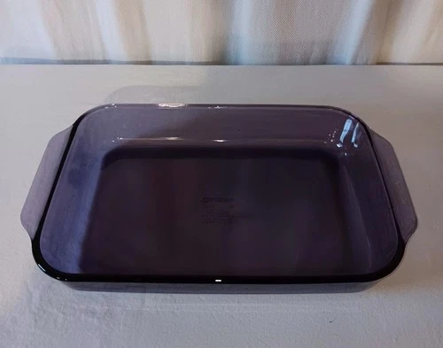 Vintage Pyrex 233-R 3 Qt Casserole Dish 13" x 9" x 2" Purple Amethyst Rare Color