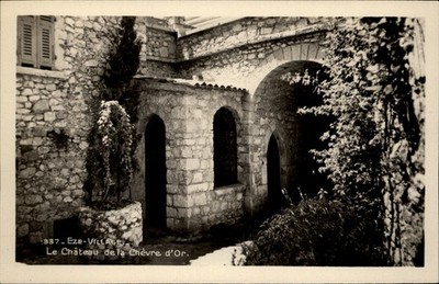 RPPC Chateau de la Chevre d'Or Eze Village France vintage postcard b544