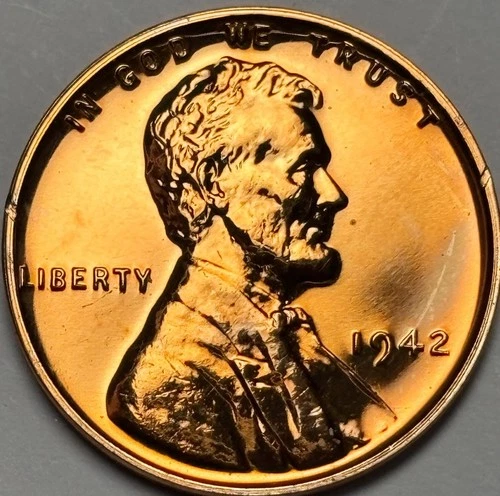 1942 Lincoln Wheat Cent Gem Proof Red