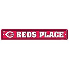 Fremont Die Consumer Products F60317 Styrene Street Sign - Cincinnati Reds