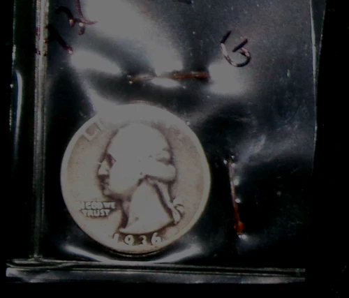 1936-D SILVER WASHINGTON HEAD QUARTER - GRADES - "VERY GOOD"