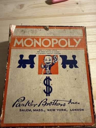 Vintage Monopoly Parker Brothers Trading Game Collectible Game 1935 No Board