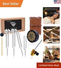Elegant Chakra Tuning Forks Healing Set - Four Essential Frequencies Included