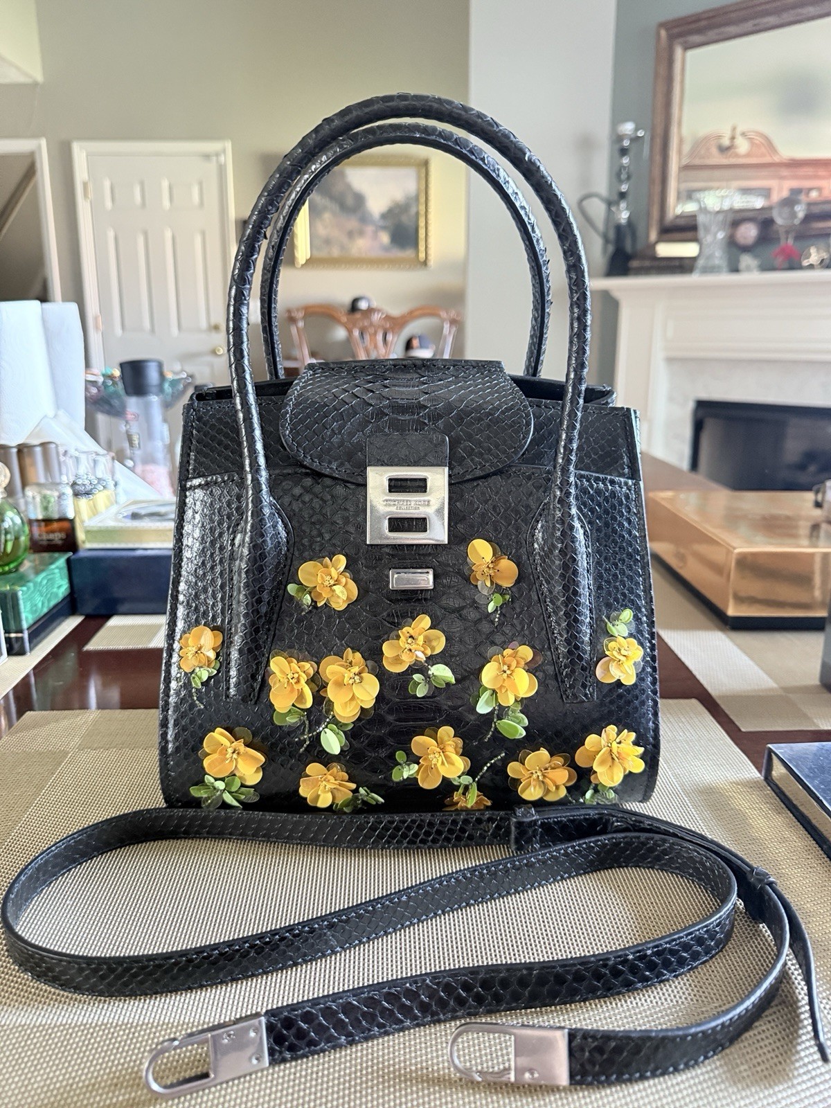 Michael Kors Collection Bancroft Python Satchel B… - image 7