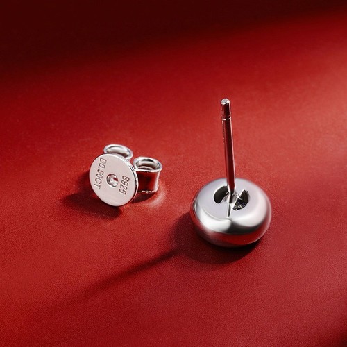 D VVS1 Round Moissanite Bubble Stud Earrings Men Women 925 Sterling Silver W/GRA - Picture 6 of 19