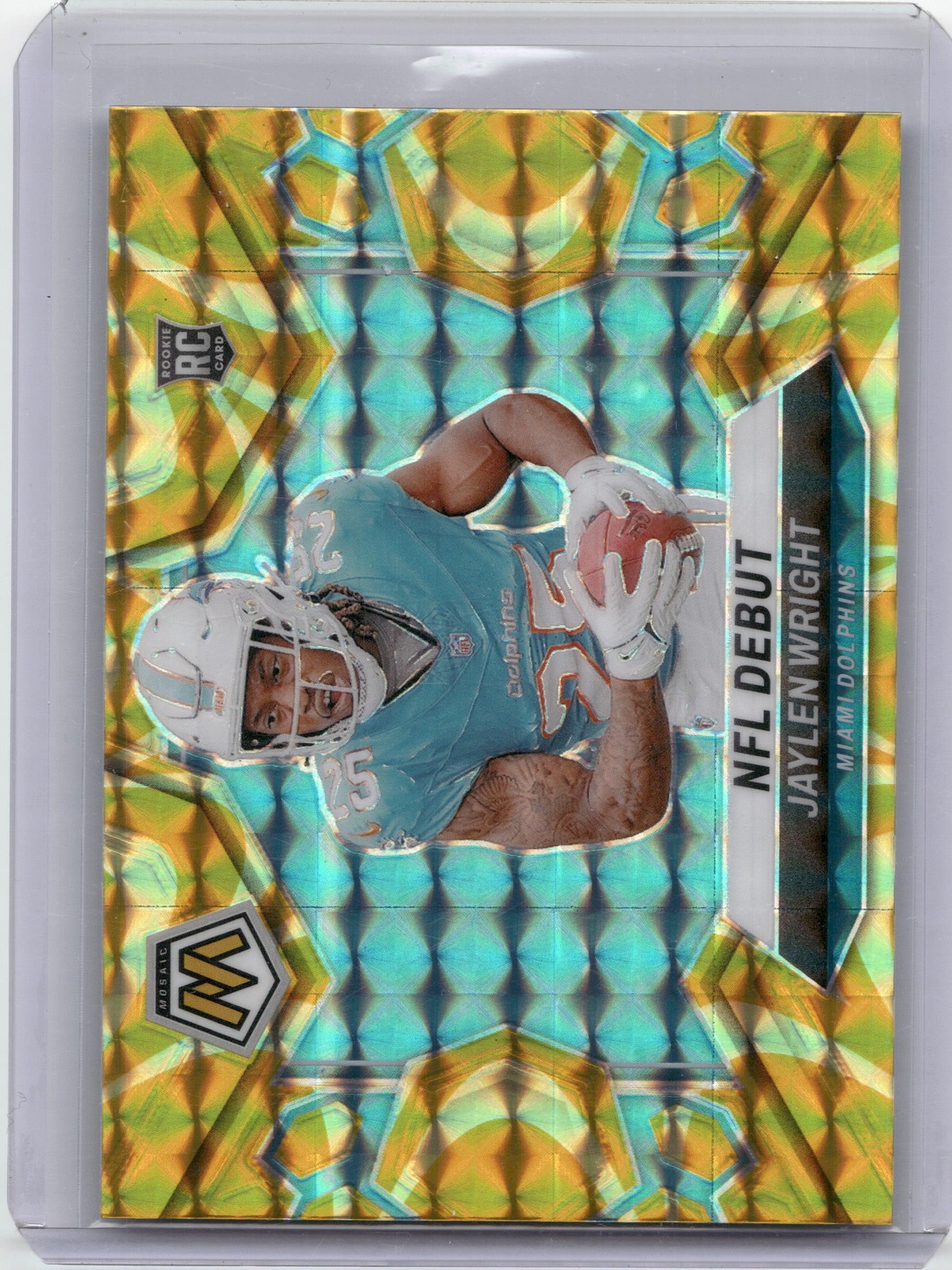 2024 Panini Mosaic #280 Jaylen Wright Mosaic Reactive Yellow