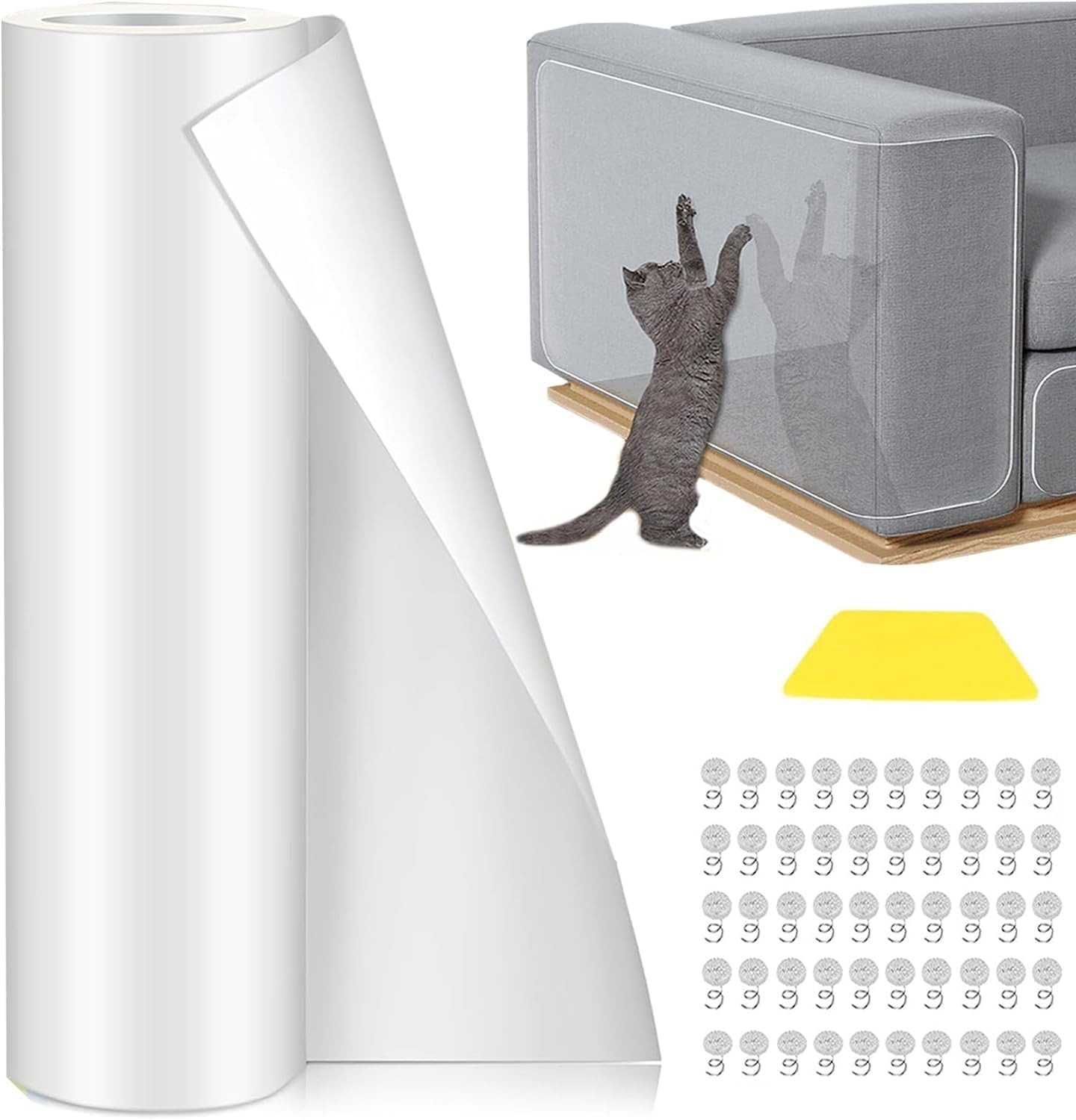 Kit Antigraffio Gatto 40X500cm | Massima Protezione Divano e Pareti