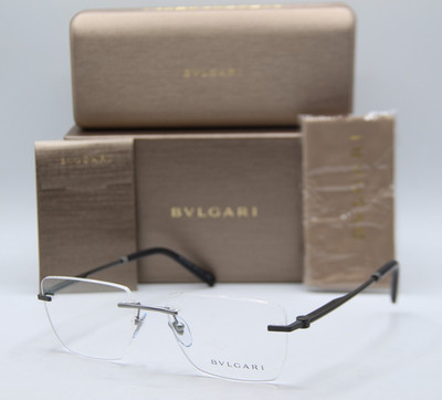 NEW BVLGARI BV 1122 195 GUNMETAL BLACK AUTHENTIC FRAMES EYEGLASSES 57-18