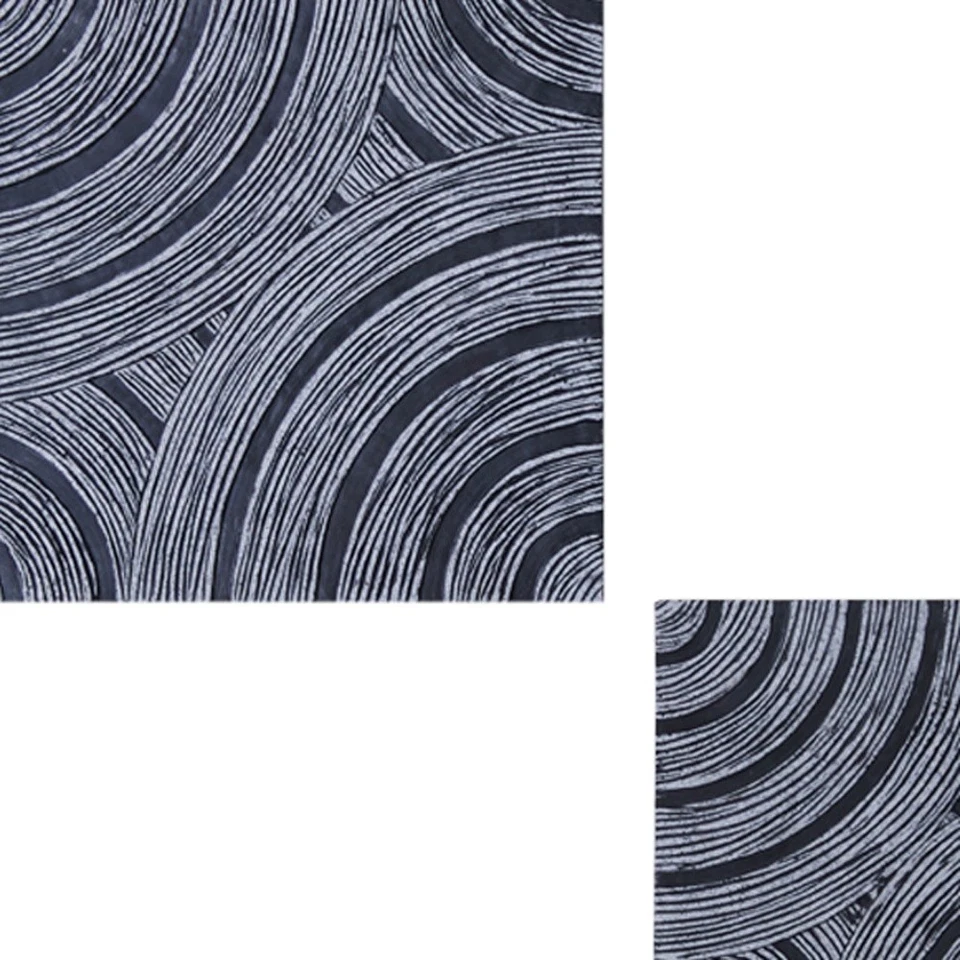 13" X 13" X 2" Gris Forrado, Cuadrado - Decoración de Pared Foto 3 de 4