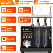 ANCEL JC200 Fuel Injector Cleaner & Tester 2 Cylinder 12V Car Motorcycle Machine