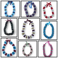 LEI HOOHENO Custom Hawaiian Ribbon Lei Luxury Resort Graduation Wedding L'au