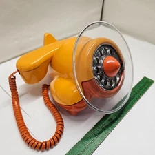 Vintage Northern Telecom ALEXANDER GRAHAM ORANGE Rotary Desk Top PLANE Telephone