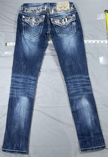 Miss Me Jeans Womens 25 Blue Signature Skinny...