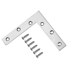L form support 120x120x2mm stainless steel repair plates brackets with screws 4pcs