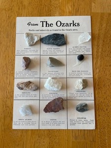 Vintage Rock Minerals Collection - 12 specimens "From The Ozarks" - see pictures