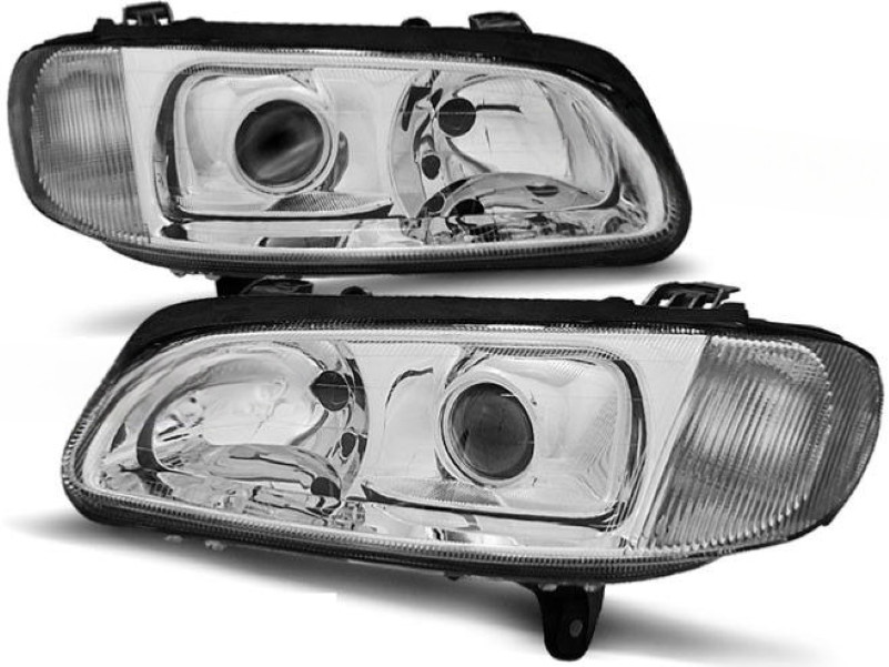 Feux phares Opel Omega B 94-99 look chrome parfaits pour les trajets de nuit