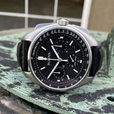 Bulova Lunar Pilot Moon Watch Quartz Chronograph on Strap 45mm