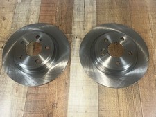 Rear Left & Right Drilled Brake Rotors for INFINITI QX30 2017-2019 Mercedes-Benz