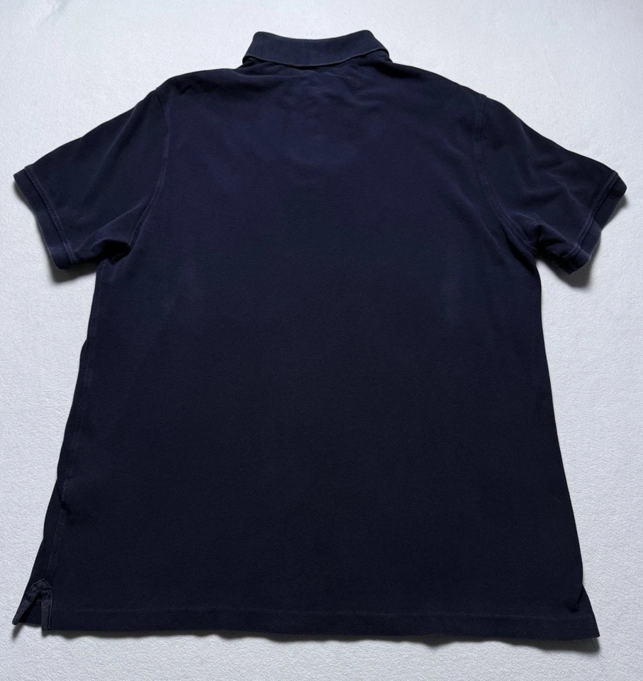 Burberry Brit Polo Shirt Mens XXL Navy Blue Pique Short Sleeve Knight Logo 2XL - Image 4 of 4