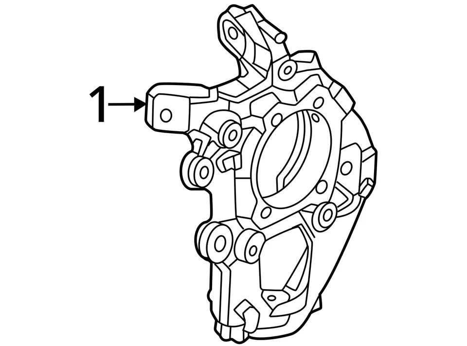 2020-2024 MERCEDES GLS63 X167 AMG REAR LEFT SPINDLE KNUCKLE W/WHEEL BEARING HUB - Image 4 of 4