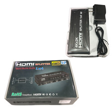 HDMI Splitter 1 In 4 Out 4K UHD HD 1080P 4-Port Repeater Splitter 1x4
