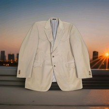 Circle S Dallas Texas Cream Soft Western Rockabilly Sport Coat Jacket Blazer 48L