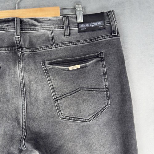 Armani Exchange J13 Jeans Men’s Size 40 32 Grey Slim Fit Distressed - Picture 11 of 20