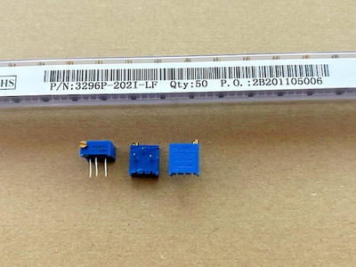 10 Stück Trimmpotentiometer - 3296P-202I-LF - Bourns Inc. - 3 Pin - 9mm TR 3296