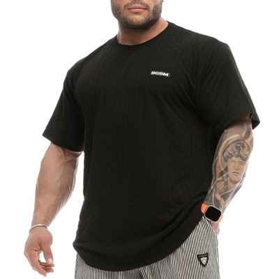 BGSM Ragtop Rag Top T-Shirt Bodybuilding Oversize Gym Lifting Bulldog 3336-BLACK
