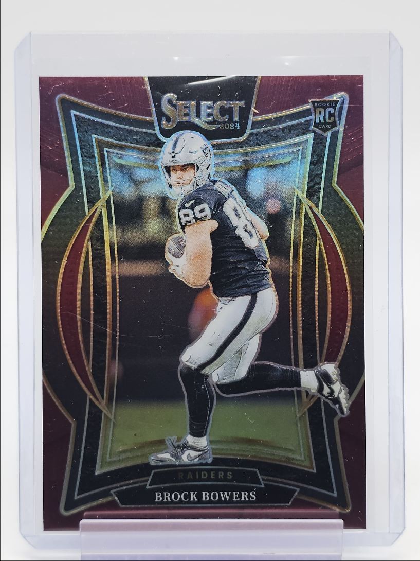 BROCK BOWERS 2024 SELECT CONCOURSE ROOKIE MAROON PRIZM RAIDERS RC /149 Q1271
