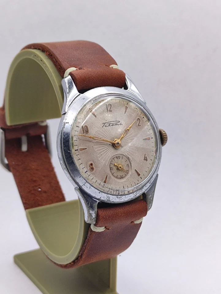 Reloj Vintage Raketa Guilloche 2603 URSS Soviética Hombre Cuero Foto 2 de 4