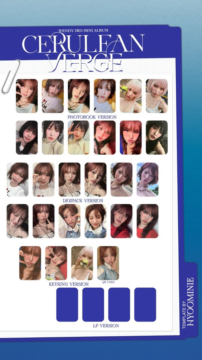 WENDY ALBUM CERULEAN VERGE PHOTOCARD ALL VERSION OFFICIAL | SOOB