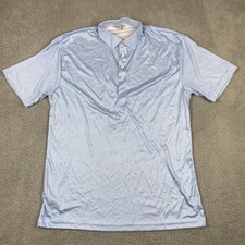 Collars  Co. Polo Shirt Mens Size XL Blue Check Dress Collar Lightweight