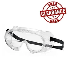 4 Vented Safety Goggles Clear Frame w/ Clear Anti-Fog Lens Pyramex MS-97210