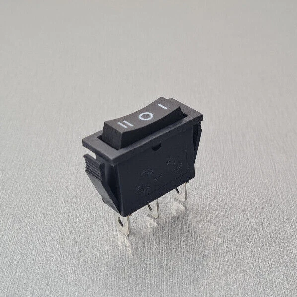 1/2/5PCS KCD3 SPDT Black ON-OFF-ON Rocker Switch 15A 250V 3 Position 3 Pin - image 3 of 4