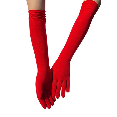 Women Matte Long Gloves Opera Wedding Bridal Evening Party Prom Costume Gloves - Picture 19 of 36