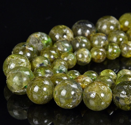 Natural Rough Peridot Round 5MM 6MM 7MM Loose Beads(D527) - Picture 1 of 3