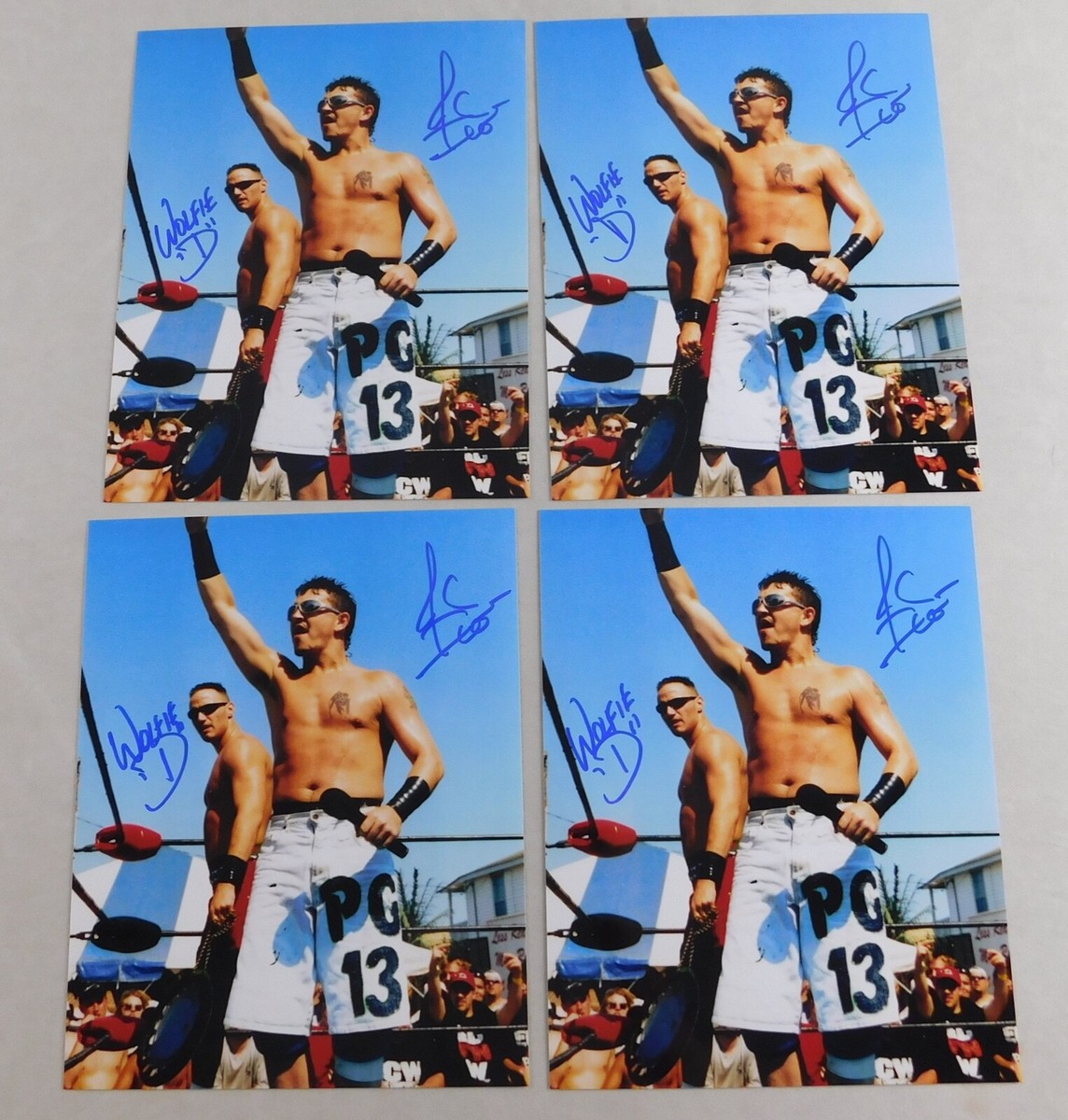 PG-13 Wolfie D JC Ice Signed ECW 8x10 Wrestling Photo Wrestler WWE