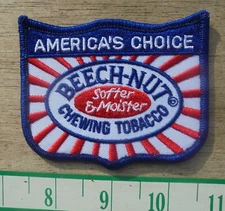 BEECH-NUT CHEWING TOBACCO IRON-ON CLOTH PATCH 3.25 BY 2.5"