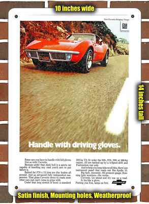 Metal Sign - 1970 Chevy Corvette Stingray- 10x14 inches