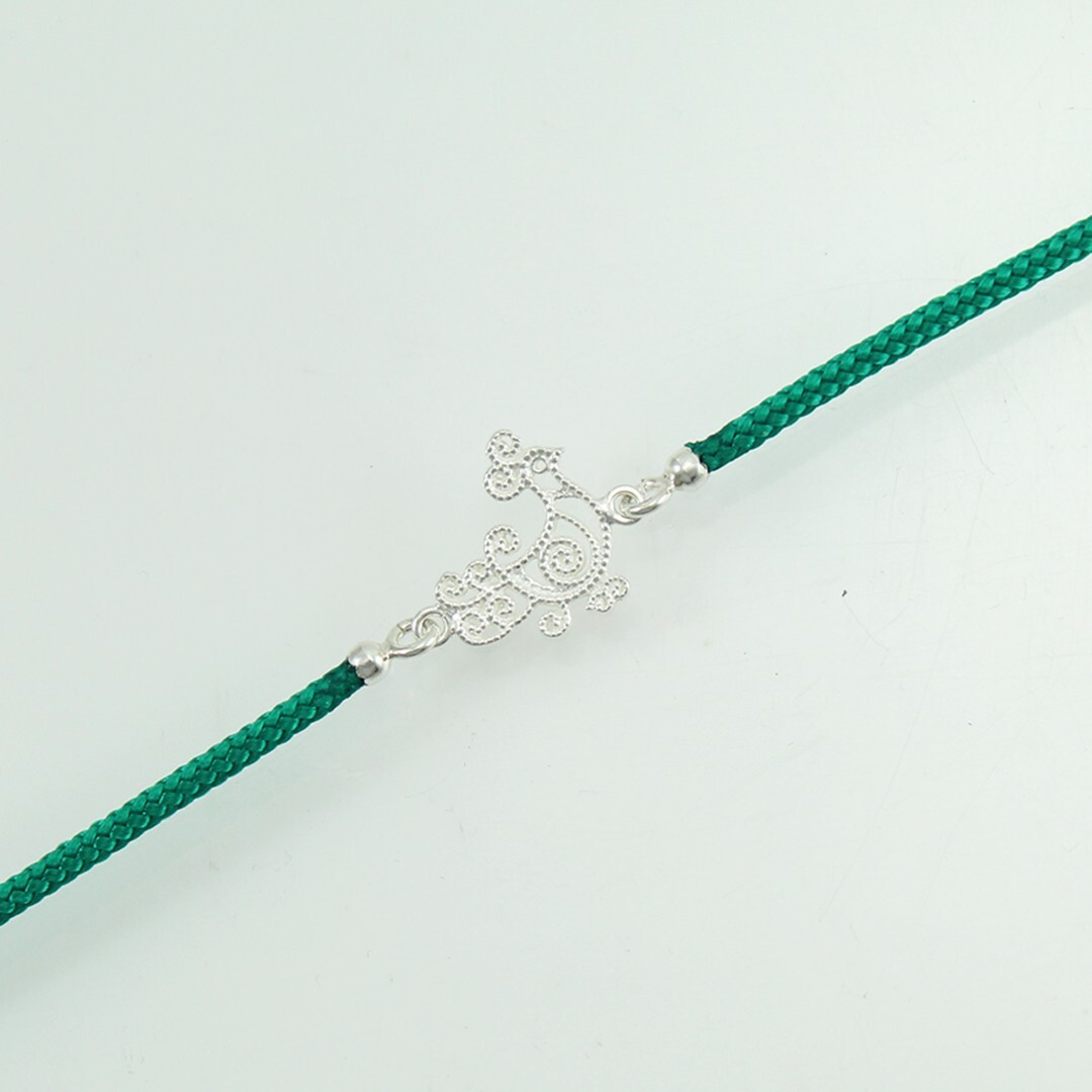 Bracciale Verde Portafortuna adulto bambino in Sagola con