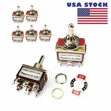 5pcs (ON)-OFF-ON DPDT TOGGLE SWITCH BOAT 15A 250V 20A 125V AC T702RW US Stock